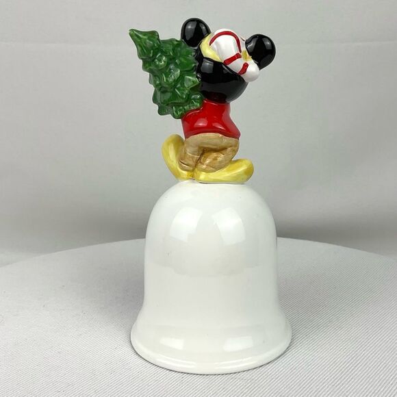 Schmid Mickey Mouse Christmas Bell Disney 1990 Collectors Bell Ltd Ed Holiday - Picture 3 of 8